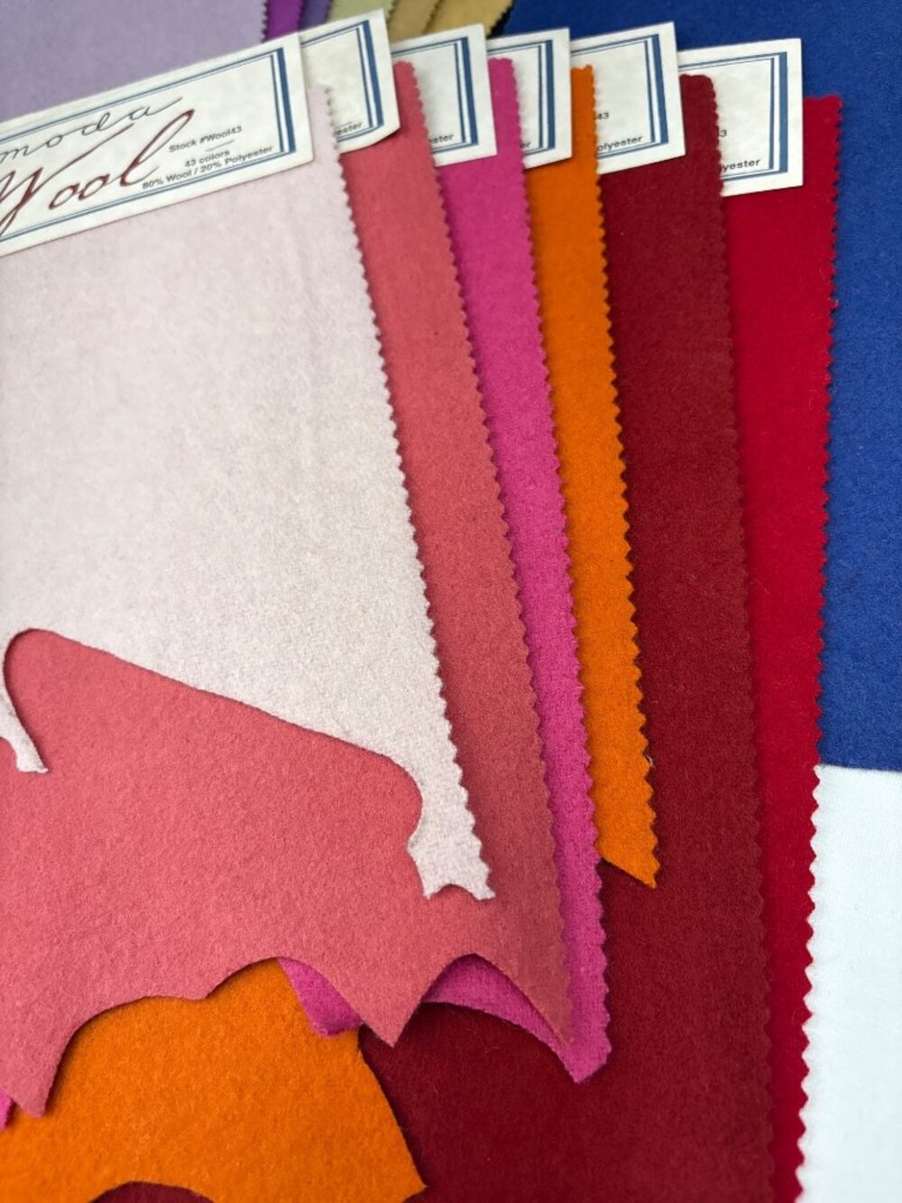 Moda Wool Fabric Swatches Wool Craft Quilting Rug Making - Picture 4 of 11